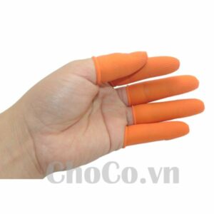 Bao Ngón Tay Cao Su Bảo Hộ Cam Trơn