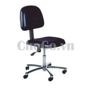 Ghế Chống Tĩnh Điện Chân Thép Màu Đồng, Đen Chắc Chắn - GCTD0003 Ghế Chống Tĩnh Điện Chinh Hãng