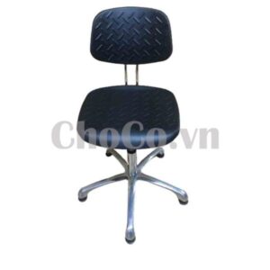 Ghế Chống Tĩnh Điện Chân Thép Màu Đồng, Đen Chắc Chắn - GCTD0003 Ghế Chống Tĩnh Điện Giá Tốt