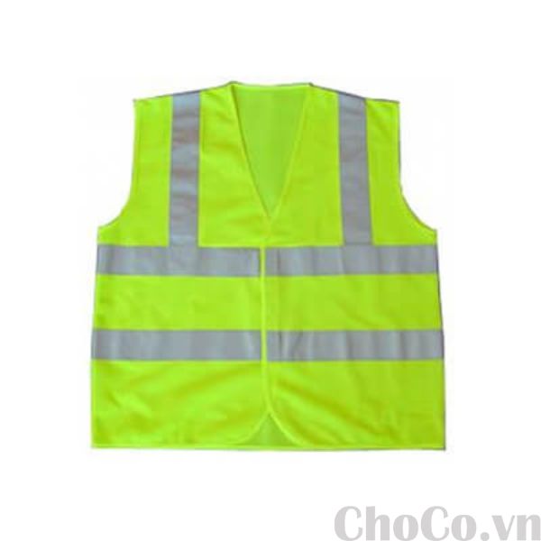 Áo Bảo Hộ Lao Động Phản Quang Ngang Lưới Nhựa - APQ0009 Áo Bảo Hộ Phản Quang Xanh Lá