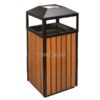 Thùng Rác Gỗ Vuông Đầu Dùi Chất Lượng - TRA0085