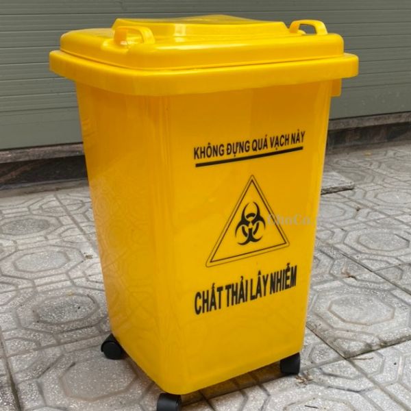 Thùng Rác Nhựa 60L Có Bánh Xe - TRA0089 Thùng Rác Nhựa 60L Chắc Chắn