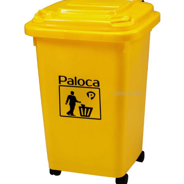 Thùng Rác Nhựa 60L Có Bánh Xe - TRA0089 Thùng Rác Nhựa 60L Nắp Kín