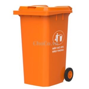 Thùng Rác Nhựa Composite 240 Lít - TRA0012 Thùng Rác Nhựa Tay Cầm Inox