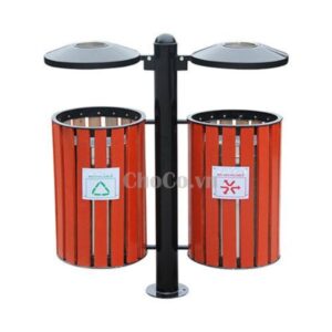 Thùng Rác Treo Đôi Gỗ Chất Lượng Lựa Chọn Hoàn Hảo