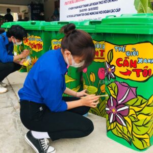 Thùng Rác Trường Học Chắc Chắn